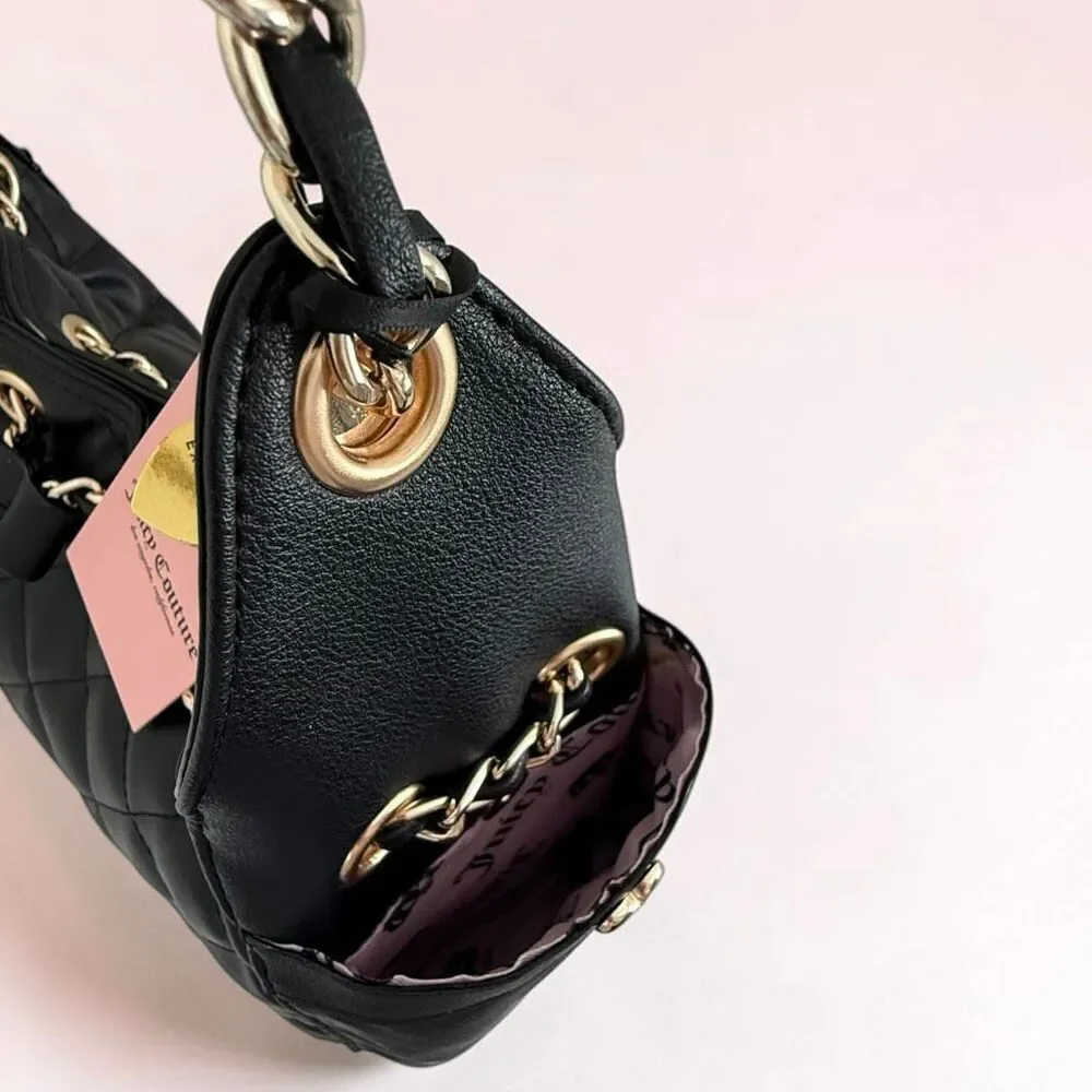 Juicy Couture Black Fashion Icon Large Bucket Bag
